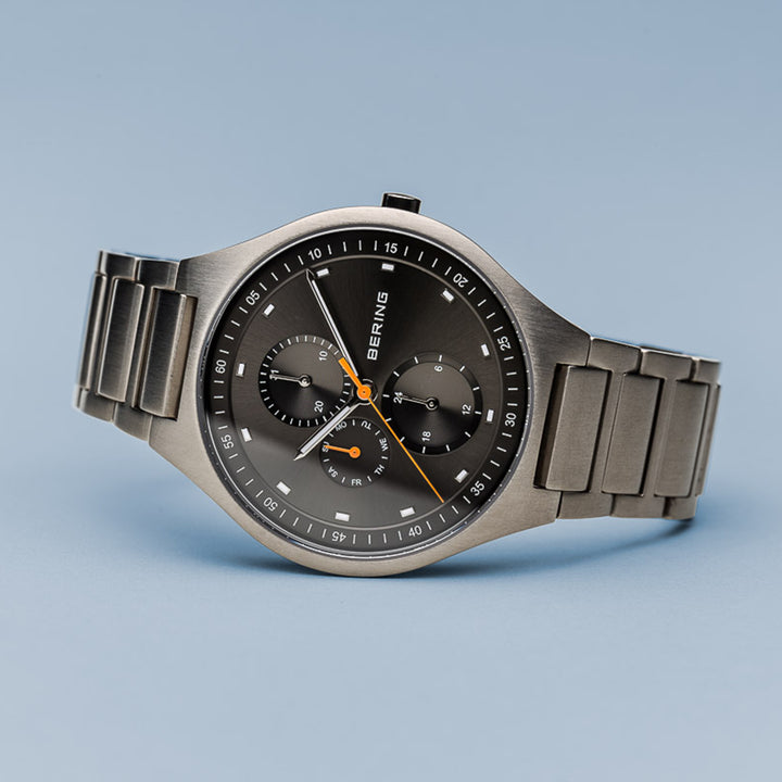 BERING Titanium Slim Watch With Scratch Resistant Sapphire Crystal 11741-702. Designed In Denmark