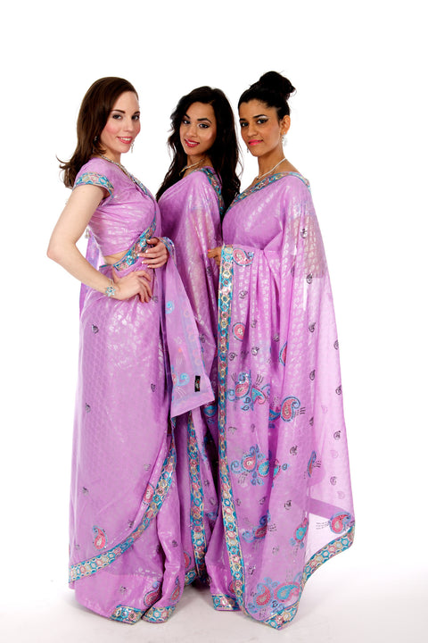 Lavender Beauty Bridesmaid Saris