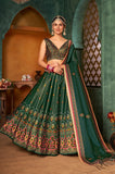 Lavish Green Princess Look Printed Designer Lehenga Choli With Stunning Dupatta SNT-80004