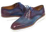 Paul Parkman Smart Casual Men Blue & Purple Oxford Shoes (ID#184SNK-BLU) Size 11.5 D(M) US