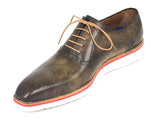 Paul Parkman Smart Casual Men Army Green Oxford Shoes (ID#184SNK-GRN) Size 6 D(M) US