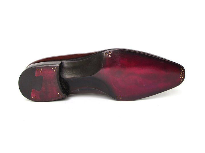 Paul Parkman Men's Oxford Brown & Bordeaux Dress Shoes (Id#22T55) Size 11.5 D(M) Us