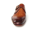 Paul Parkman Men's Monkstrap Tobacco Handsewn Twisted Leather Shoes (Id#24Y56) Size 9.5-10 D(M) Us