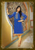 Royal Blue Princess Kurti Salwar Kameez