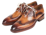 Paul Parkman Goodyear Welted Ghillie Lacing Wingtip Brogues Shoes (ID#2955-CML) Size 8-8.5 D(M) US