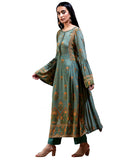 Ritu Kumar Sea Green & Beige Printed Kurti (Salwar Kameez) with Pant