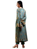 Ritu Kumar Sea Green & Beige Printed Kurti (Salwar Kameez) with Pant