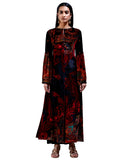 Ritu Kumar Black & Red Floral Print Ensemble