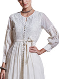 Ritu Kumar Ivory Embroidered Chanderi Kurta with Trouser