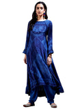 Ritu Kumar Blue Bandhej Print Kurta with Dhoti Pants