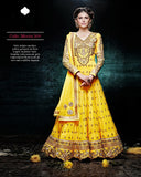 Royal Designer Gold and Yellow Long Anrakali  (D. No. 309)