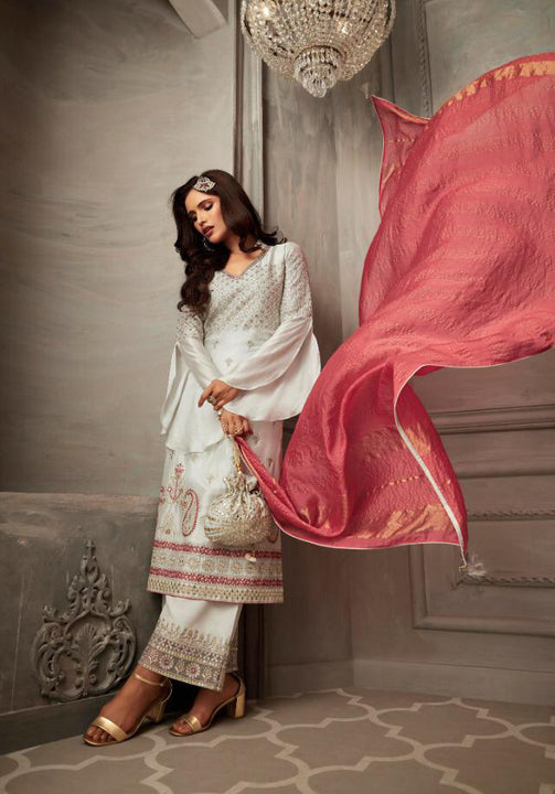 Opulence in Off-White Salwar Suit - P31006