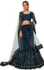 Charismatic Teal A-Line Embroidered Designer Lehenga Choli With Contrasting Dupatta SNT-70001