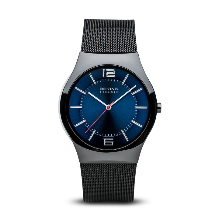 BERING Ceramic Slim Watch With Scratch Resistant Sapphire Crystal 32039-447. Designed In Denmark