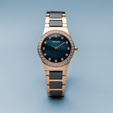 BERING Ceramic Slim Watch With Scratch Resistant Sapphire Crystal 32426-767. Designed In Denmark