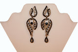 Gold and Black Traditional Indian Jewerly Earrings