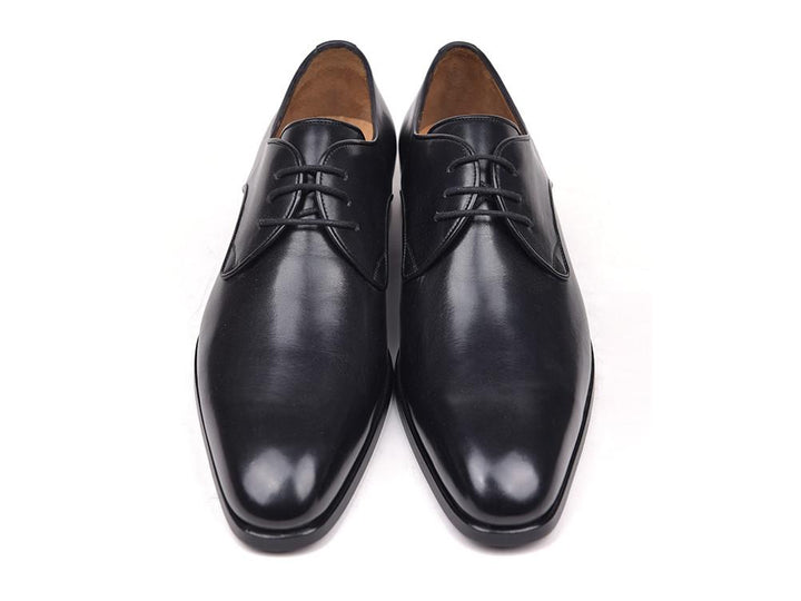 Paul Parkman Men's Black Leather Derby Shoes (ID#34DR-BLK) Size 11.5 D(M) US