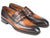 Paul Parkman Brown Burnished Goodyear Welted Loafers Shoes (ID#36LFBRW)