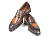 Paul Parkman Brown Burnished Goodyear Welted Loafers Shoes (ID#36LFBRW) Size 9-9.5 D(M) US