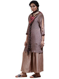 Ritu Kumar Brown & Beige Dabbu Print Suit