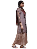 Ritu Kumar Brown & Beige Dabbu Print Suit