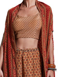 Ritu Kumar Rust & Beige Printed Ensemble