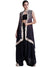 Ritu Kumar Beige & Black Embroidered Cape with Trouser