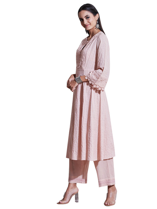Ritu Kumar Pink Cotton Suit Set