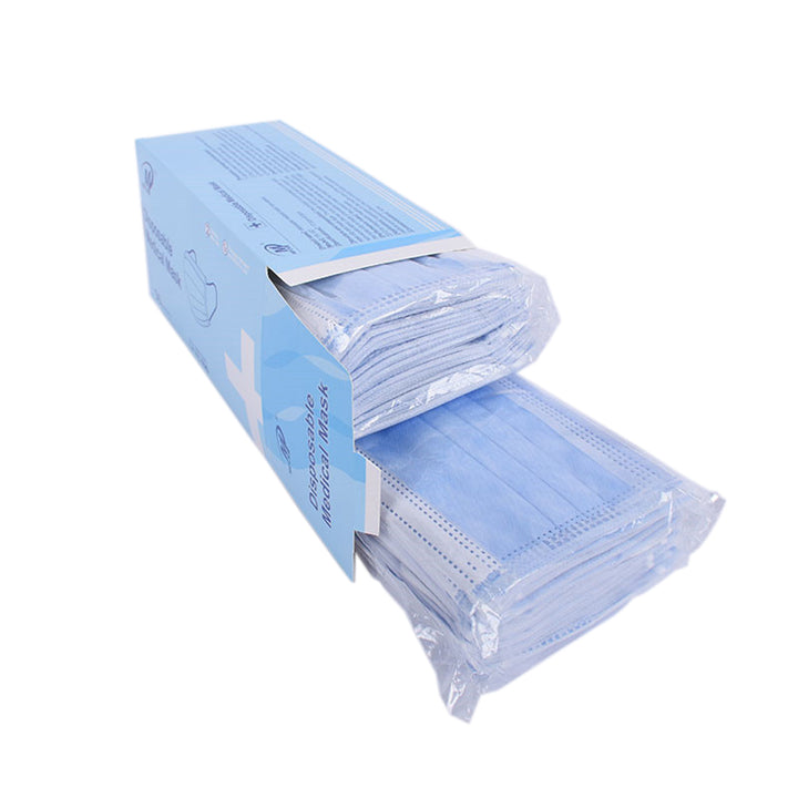 Disposable 3 Ply Face Mask 50 Pcs (Pack) Medical Grade Non Woven 3-PLY BFE 98%