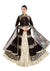 Shimmering Hazelnut Silk Indo-Western Lehenga Gown-SNT11100