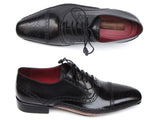 Paul Parkman Men's Captoe Oxfords Black Shoes (Id#5032)