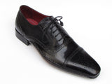Paul Parkman Men's Captoe Oxfords Black Shoes (Id#5032) Size 12-12.5 D(M) US