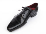 Paul Parkman Men's Captoe Oxfords Black Shoes (Id#5032) Size 9-9.5 D(M) US
