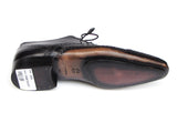 Paul Parkman Men's Captoe Oxfords Black Shoes (Id#5032) Size 6.5-7 D(M) US