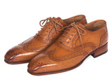 Paul Parkman Wingtip Oxfords Cognac Shoes (ID#5447-CGN)