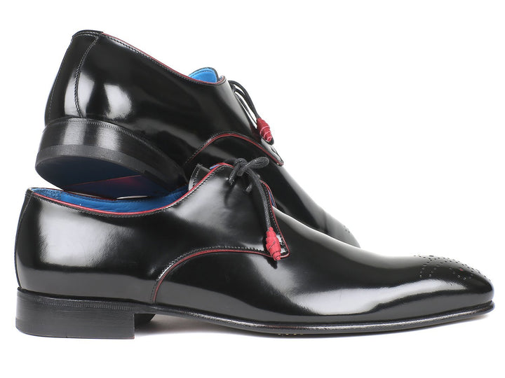 Paul Parkman Medallion Toe Black Derby Shoes (ID#54RG88) Size 10.5-11 D(M) US