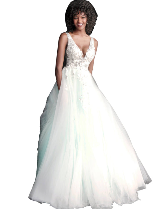 jovani white floral prom dress 49995 Jovani Prom