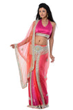 Glamorous Pink Ready-made Sari