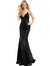 Jovani Black Fitted Backless Sequin Prom Dress