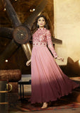 Long Soft Pink Embroidered Anarkali by Shilpa Shetty (6008)