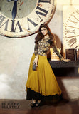 Long Black Embroidered Anarkali by Shilpa Shetty (6014)