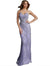 Jovani Navy Beaded Spaghetti Straps Fitted Formal Dress