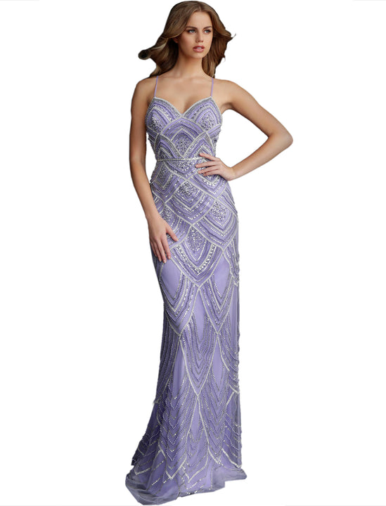 Jovani Navy Beaded Spaghetti Straps Fitted Formal Dress Saris and Things Jovani Navy Beaded Spaghetti Straps Fitted Formal Dress Saris and Things