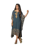 Trendy Grey Pearl  Kaftan Style Long Kurti