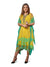 Electric Yellow And Green Kaftan Style Long Kurti