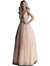 Jovani Blush Embellished Bodice Glitter Prom Ballgown