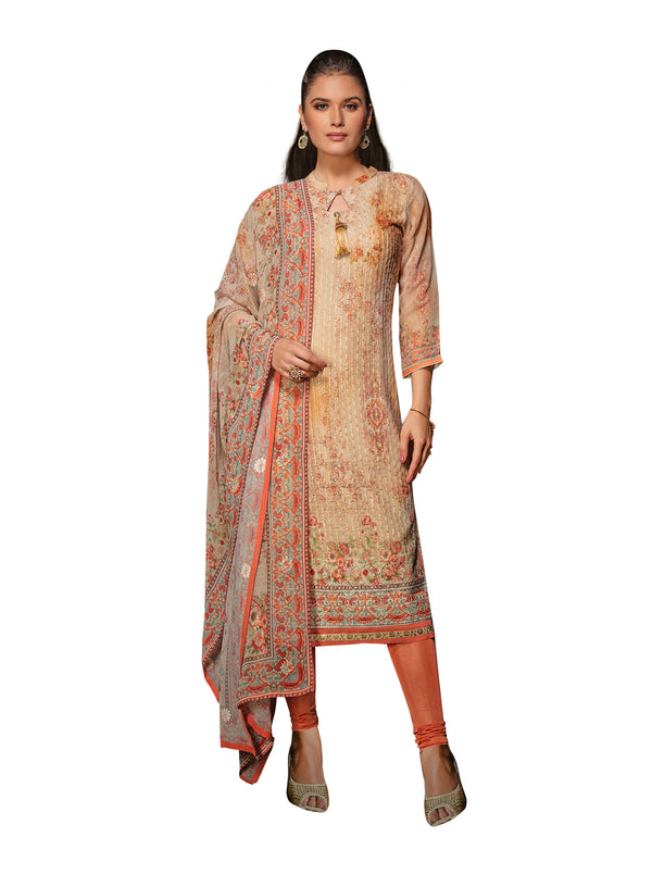 Buy Sangria Women Orange Brocade Kurta With Palazzos - Kurta Sets for Women  5363449 | Myntra