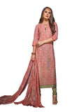 Sea Pink Embroidered Chikankari Long Kurti Salwar Kameez Suit D-6218