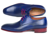 Paul Parkman Blue Hand Painted Derby Shoes (ID#633BLU13) Size 11.5 D(M) US