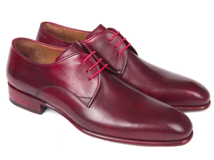 Paul Parkman Burgundy Hand Painted Derby Shoes (ID#633BRD72) Size 6 D(M) US